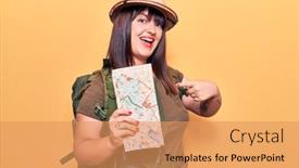  Presentation with explorer - Theme featuring young-plus-size-woman-wearing background and a coral colored foreground