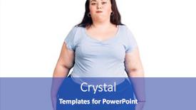  Presentation with plus size fashion model - Amazing PPT theme having young-plus-size-woman-wearing backdrop and a teal colored foreground