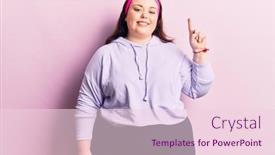  Presentation with sportswear - Audience pleasing PPT layouts consisting of young-plus-size-woman-wearing backdrop and a lemonade colored foreground