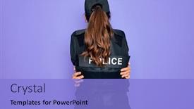  Presentation with self love - Amazing slides having young-police-woman-wearing-security backdrop and a light blue colored foreground