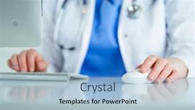  Presentation with clinic - PPT layouts consisting of young-practitioner-doctor-working background and a light blue colored foreground