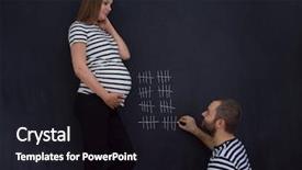  Presentation with catholic couple silhouette of young - Colorful PPT layouts enhanced with young pregnant couple accounts week backdrop and a  colored foreground