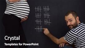  Presentation with pregnant - PPT theme consisting of young pregnant couple accounts week background and a black colored foreground