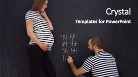  Presentation with pregnant - Cool new PPT layouts with young pregnant couple accounts week backdrop and a  colored foreground