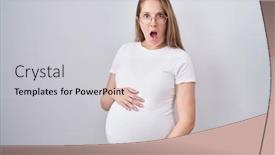  Presentation with pregnant woman - Slide deck consisting of young-pregnant-woman-expecting background and a  colored foreground