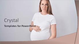  Presentation with pregnant woman - Presentation theme with young-pregnant-woman-expecting background and a  colored foreground