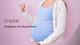  Presentation with happy baby - Presentation theme enhanced with young-pregnant-woman-expecting background and a  colored foreground