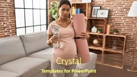  Presentation with woman crying - PPT layouts featuring young-pregnant-woman-holding-yoga background and a  colored foreground