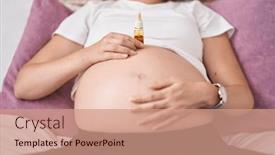  Presentation with skin - PPT layouts consisting of young-pregnant-woman-lying background and a  colored foreground