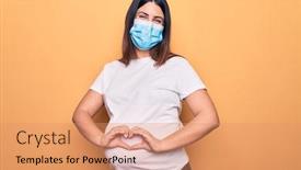  Presentation with love mother - PPT theme having young-pregnant-woman-mother background and a coral colored foreground