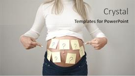  Presentation with pregnant woman - Theme featuring young-pregnant-woman-pointing background and a soft green colored foreground