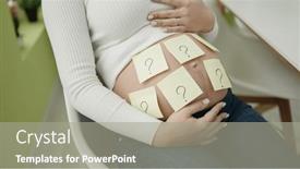 Presentation with gender - Presentation theme having young-pregnant-woman-sitting background and a gray colored foreground