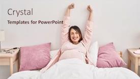  Presentation with stretching - Presentation enhanced with young-pregnant-woman-waking-up background and a lemonade colored foreground