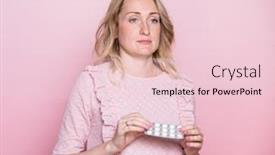  Presentation with prenatal - Slide set with folic acid - young pregnant woman wearing pink background and a lemonade colored foreground