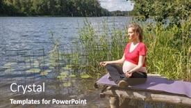  Presentation with pregnant woman - Amazing PPT layouts having young-pregnant-woman-wearing-sporty backdrop and a tawny brown colored foreground