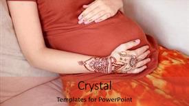  Presentation with henna tattoo - Amazing PPT layouts having young pregnant woman with henna backdrop and a red colored foreground