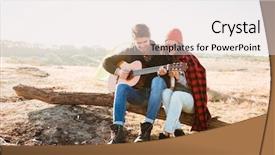  Presentation with fun - Colorful PPT layouts enhanced with young pretty couple having fun backdrop and a lemonade colored foreground