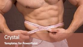  Presentation with perfect for - Amazing theme having stomach anatomy - young pretty man measuring his backdrop and a  colored foreground