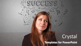  Presentation with forward - Colorful presentation theme enhanced with career exploration students - young pretty person looking forward backdrop and a tawny brown colored foreground