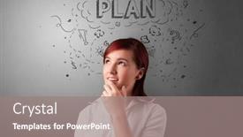  Presentation with forward - PPT layouts enhanced with career exploration students - young pretty person looking forward background and a gray colored foreground