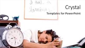  Presentation with professional - PPT theme having young professional business woman struggling background and a white colored foreground