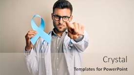  Presentation with colon - Slides having young-professional-doctor-man-holding background and a lemonade colored foreground