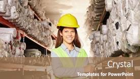  Presentation with scanner - Slide set consisting of young-proud-woman background and a coral colored foreground