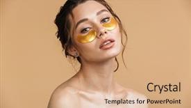  Presentation with eye care - Cool new PPT layouts with young pure beautiful gentle backdrop and a coral colored foreground