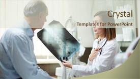  Presentation with radiologist - Colorful slide deck enhanced with young radiologist showing x-ray backdrop and a sky blue colored foreground