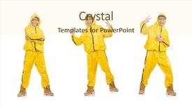  Presentation with white relativity theory - Presentation design consisting of young rap performancer isolated background and a cream colored foreground