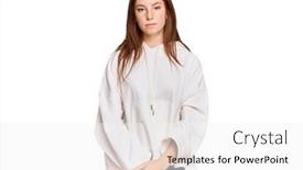  Presentation with simple - Presentation theme having young-read-head-woman-wearing background and a white colored foreground