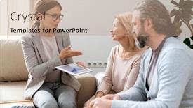  Presentation with real estate growth - Presentation theme featuring clients principles of rate change background and a coral colored foreground