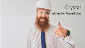  Presentation with security camera - Beautiful theme featuring young-redhead-irish-architect-man backdrop and a light gray colored foreground