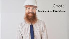  Presentation with irish - Colorful slide deck enhanced with young-redhead-irish-architect-man backdrop and a light gray colored foreground