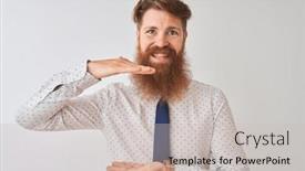  Presentation with irish - Amazing slide set having young-redhead-irish-businessman-standing backdrop and a light gray colored foreground