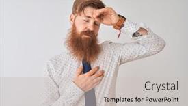  Presentation with fever - Cool new slides with young-redhead-irish-businessman-standing backdrop and a light gray colored foreground