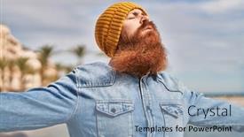  Presentation with breathing - Theme featuring young-redhead-man-breathing background and a light blue colored foreground