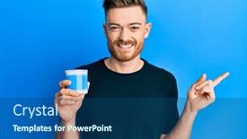  Presentation with cotton - Beautiful slide deck featuring young-redhead-man-holding-earwax backdrop and a ocean colored foreground