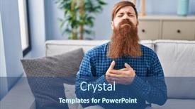  Presentation with chest pain - PPT layouts featuring young-redhead-man-suffering background and a ocean colored foreground