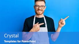  Presentation with professional - Audience pleasing PPT layouts consisting of young-redhead-man-wearing-professional backdrop and a teal colored foreground