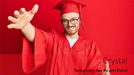  Presentation with ceremony - Amazing theme having young-redhead-man-wearing-red backdrop and a red colored foreground