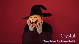  Presentation with wizard - PPT theme enhanced with young-redhead-man-wearing-wizard background and a wine colored foreground