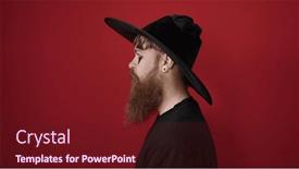  Presentation with wizard - PPT theme with young-redhead-man-wearing-wizard background and a tawny brown colored foreground