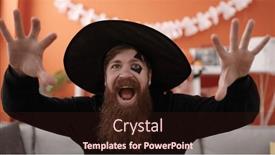  Presentation with wizard - PPT theme consisting of young-redhead-man-wearing-wizard background and a wine colored foreground