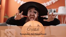  Presentation with wizard - Slide deck consisting of young-redhead-man-wearing-wizard background and a coral colored foreground