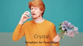  Presentation with asthma - PPT theme with young-redhead-man-with-beard background and a gold colored foreground