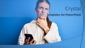  Presentation with sore throat - Presentation featuring young-redhead-sportswoman-doing-sport background and a teal colored foreground