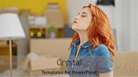  Presentation with new home - Presentation featuring young-redhead-woman-breathing and a  colored foreground