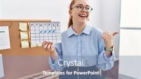  Presentation with travel - Slide set enhanced with young-redhead-woman-holding-travel background and a seafoam green colored foreground