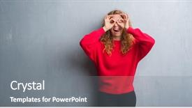  Presentation with young grey maine coon cat - Slides enhanced with young redhead woman over grey background and a  colored foreground